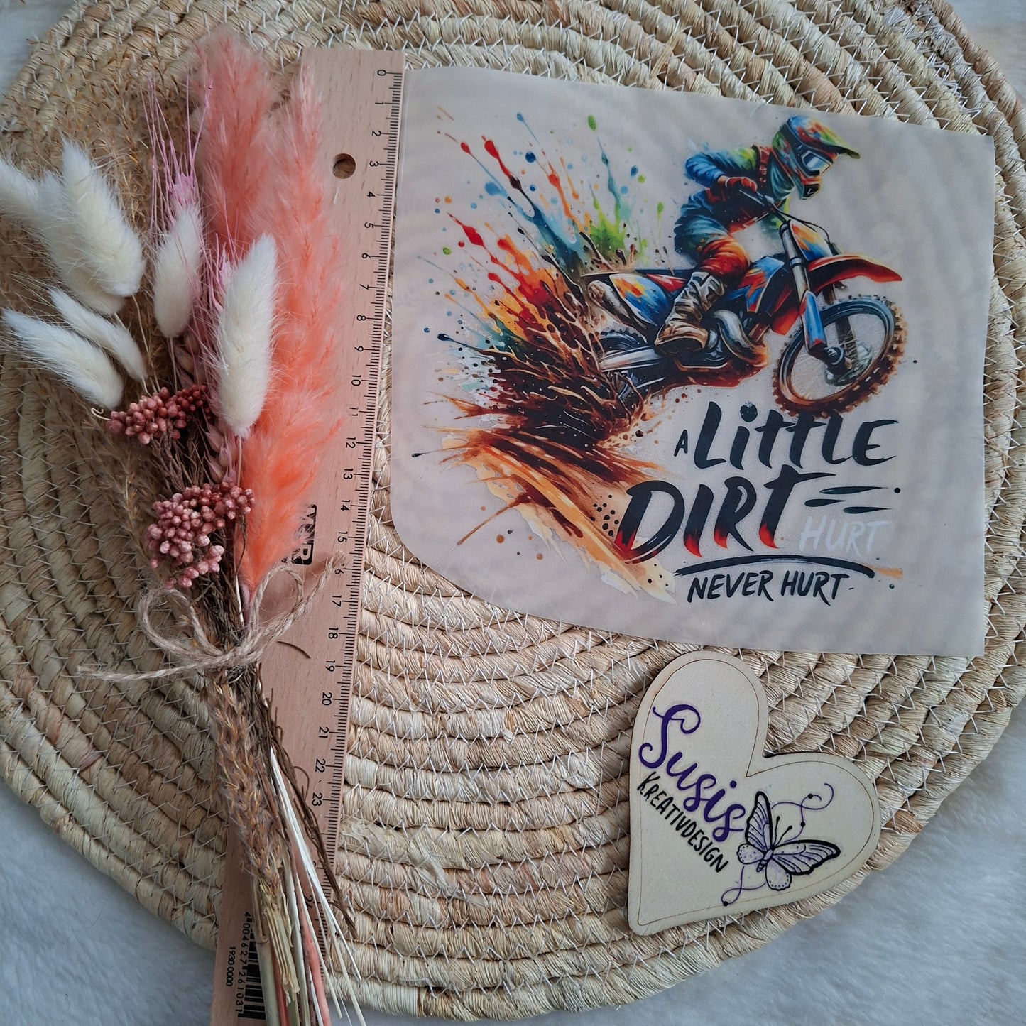 Bügelbild, Motocross, Little Dirt, reflektierend