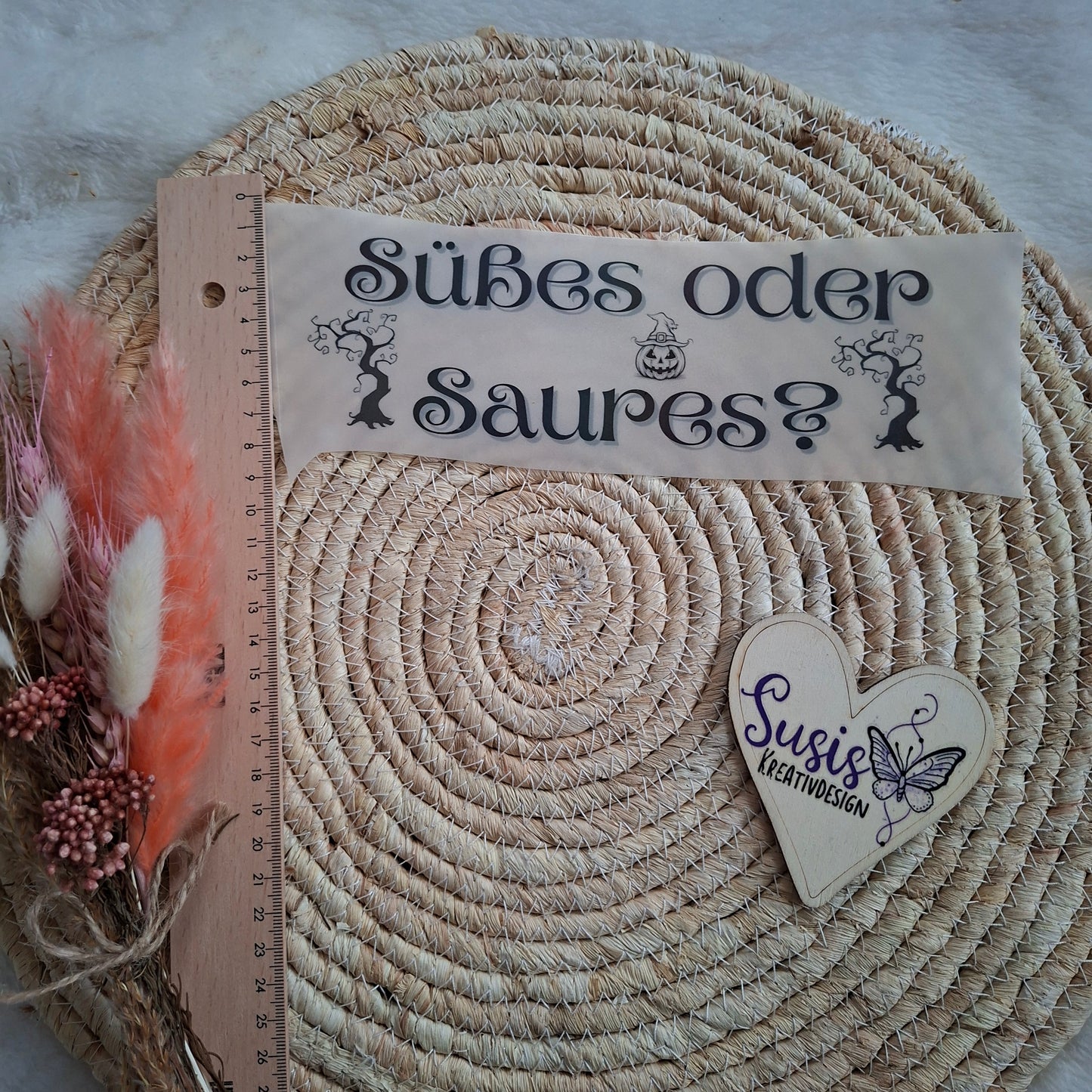 Bügelbild, Süßes oder Saures, reflektierend