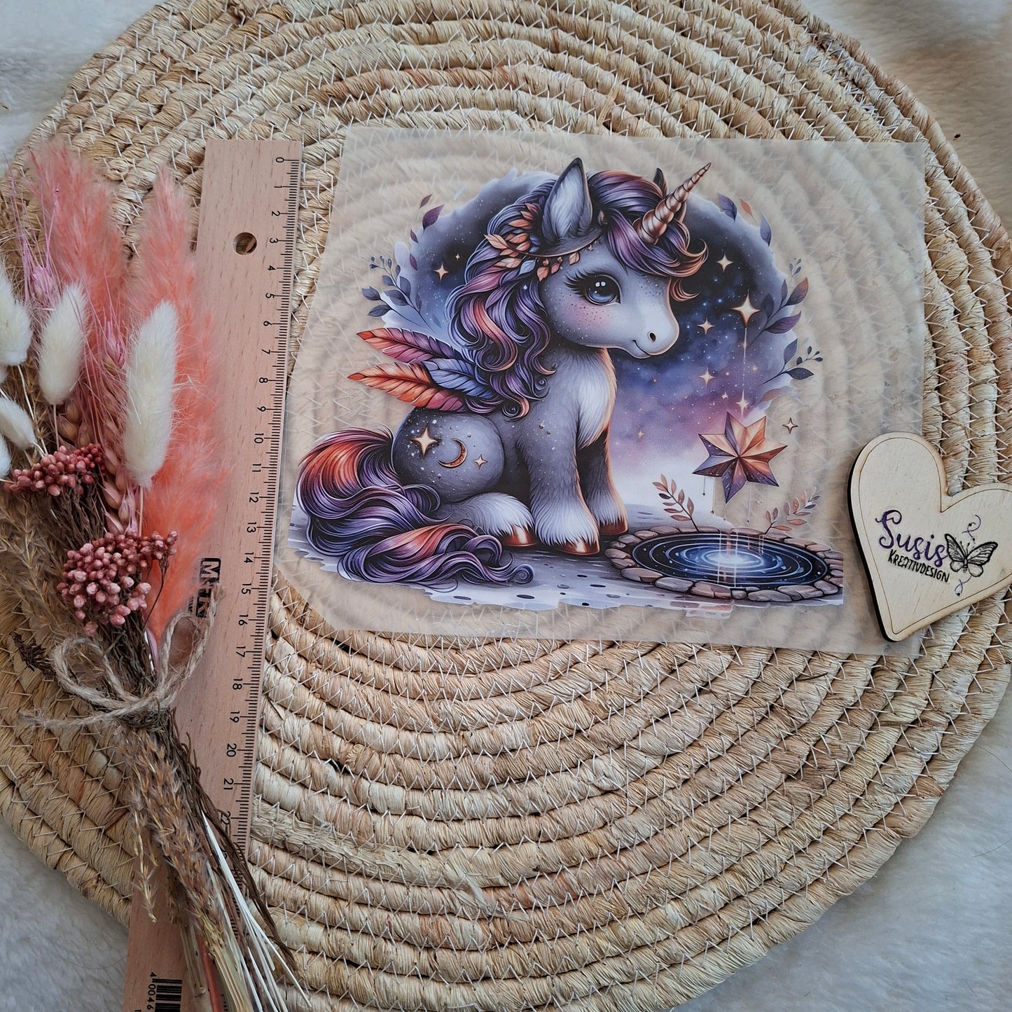 Bügelbild, Einhorn, Nacht, Herbst, GlowInTheDark