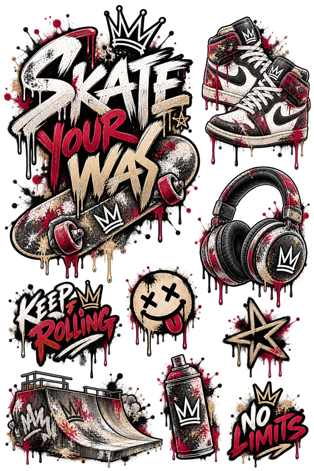 Mix it Bügelbilder – Gaming & Street | Gamer, Skate & Streetstyle