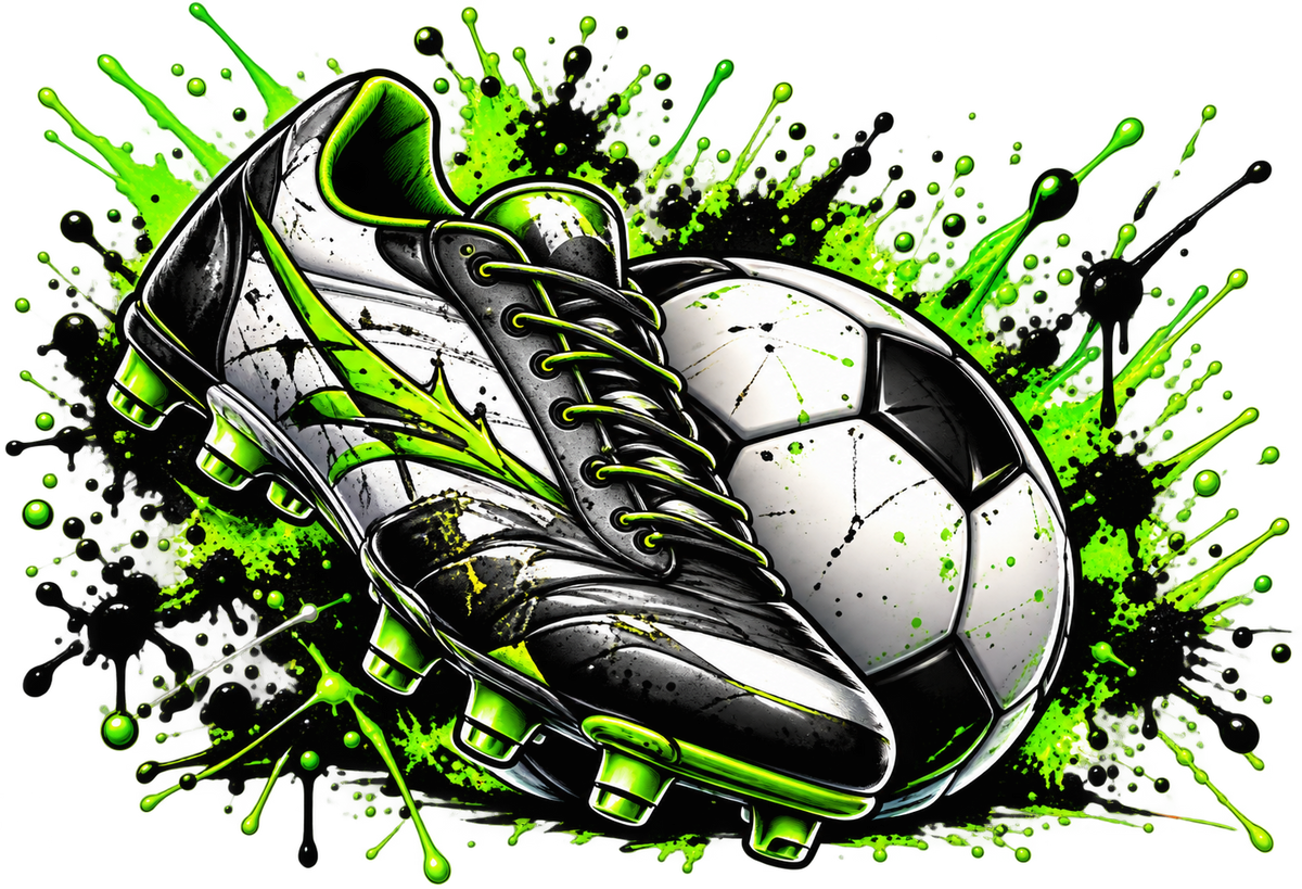 Bügelbild, Junge, Fußball, Soccer, bunt, Ball, Sport, cool #23