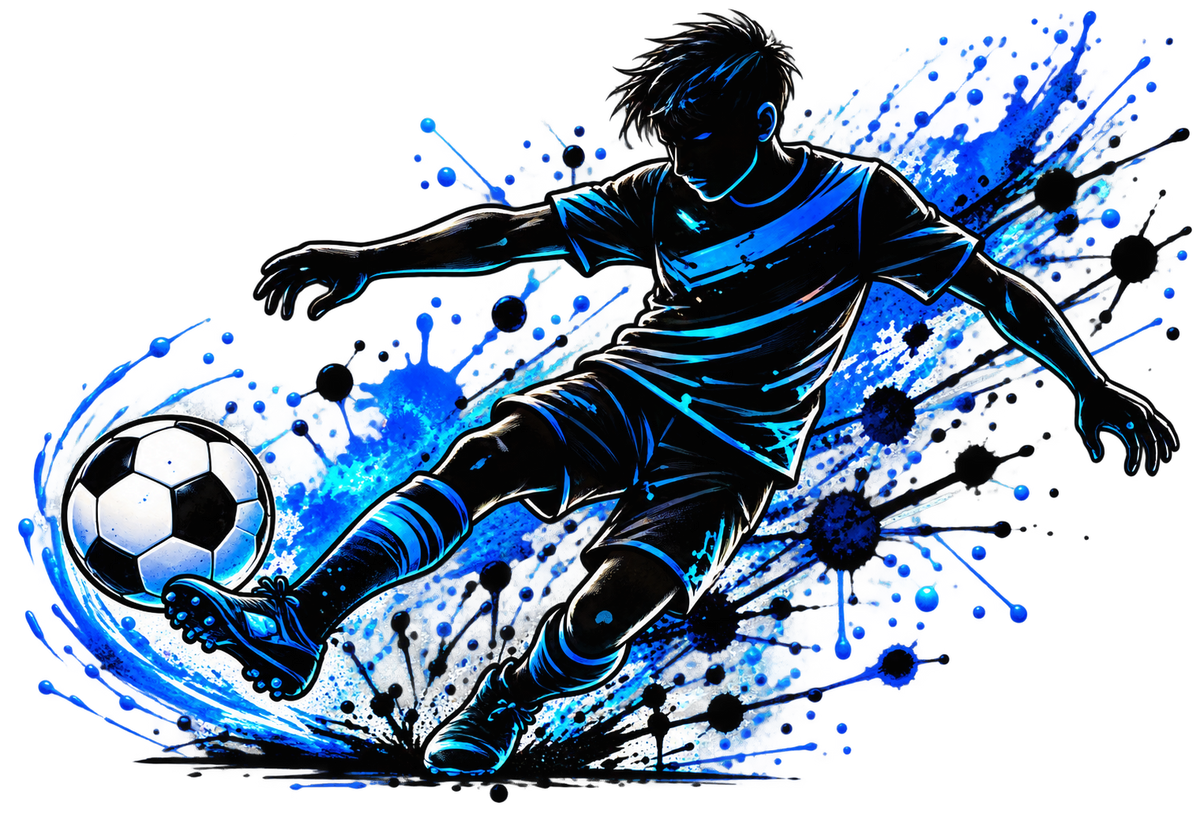 Bügelbild, Junge, Fußball, Soccer, bunt, Ball, Sport, cool #3