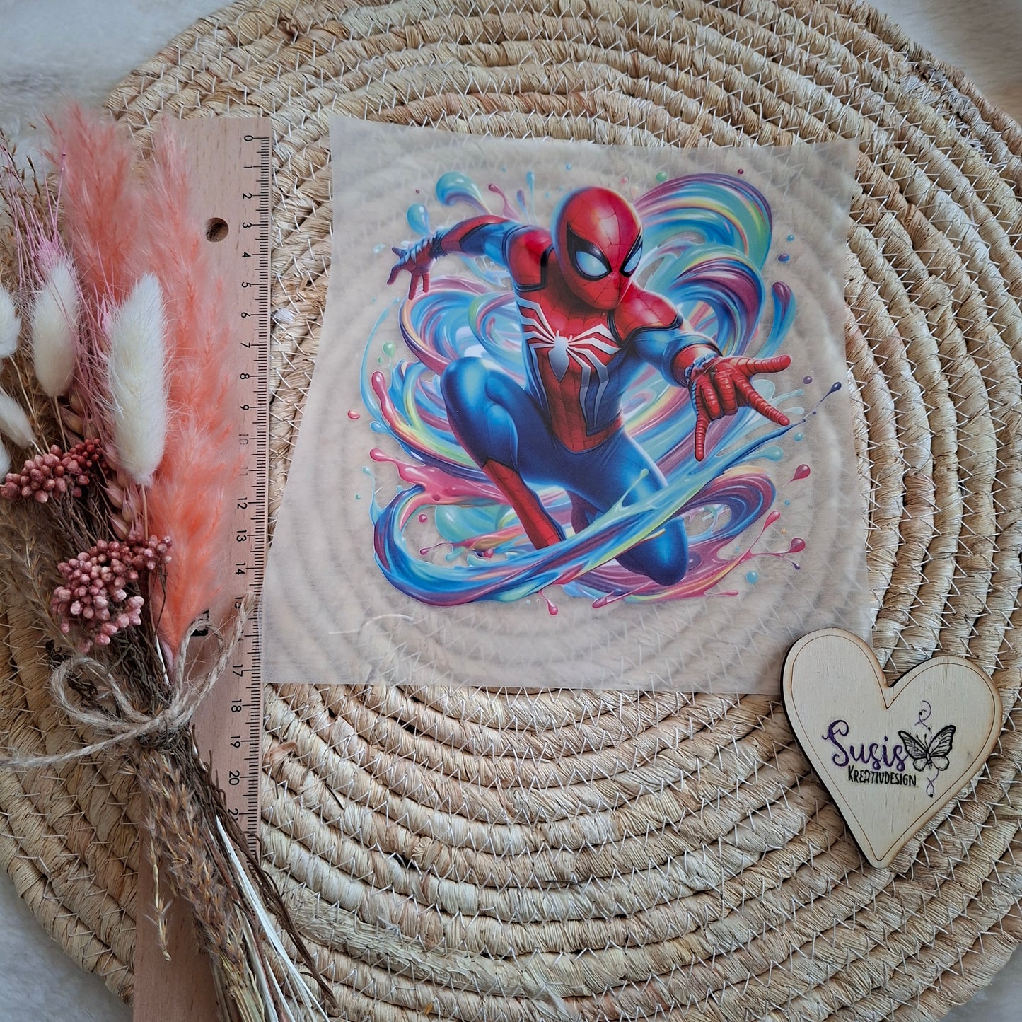 Bügelbild, Spiderman, GlowInTheDark