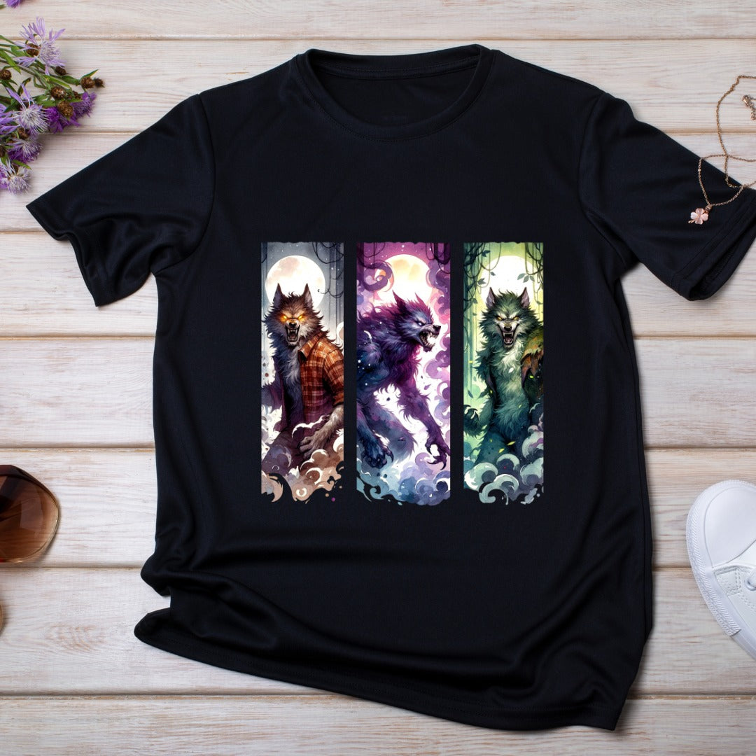 Bügelbild, Streifen, Werwolf, bunt, Phantasie, gestreift