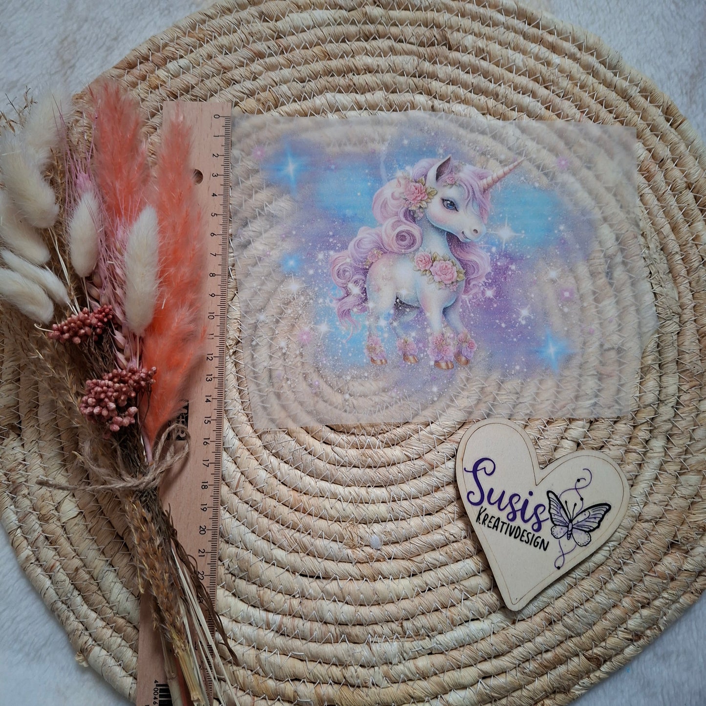 Bügelbild,Glitzer, Einhorn