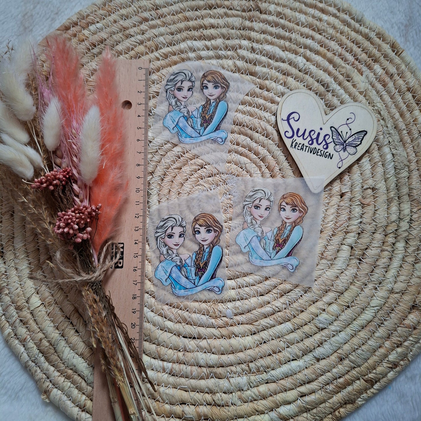 Bügelbild,Glitzer, Freundinnen