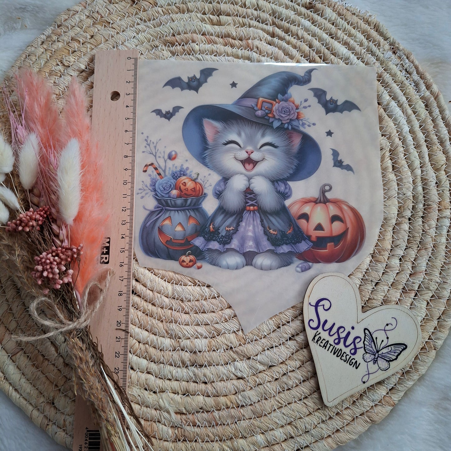 Bügelbild, Maus, Halloween, reflektierend