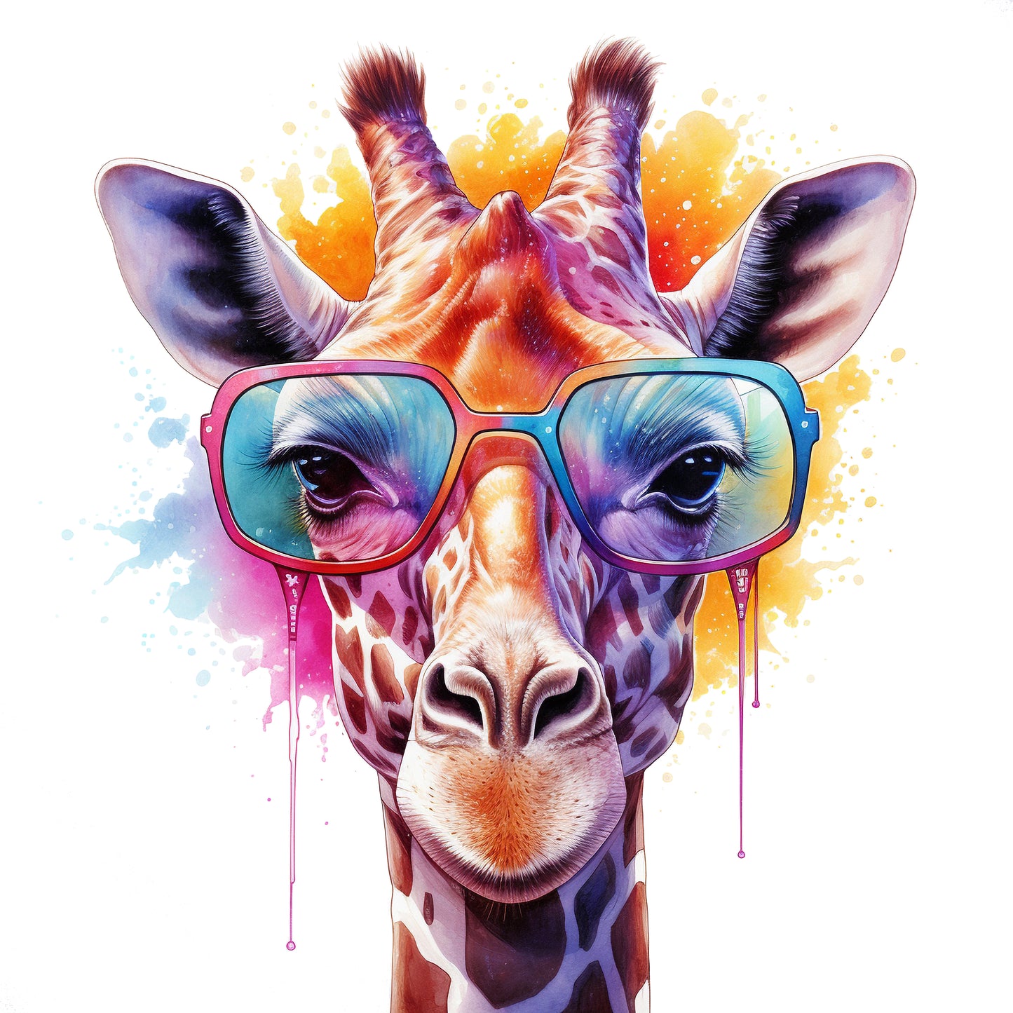 Giraffe mit Sonnenbrille, cool #6