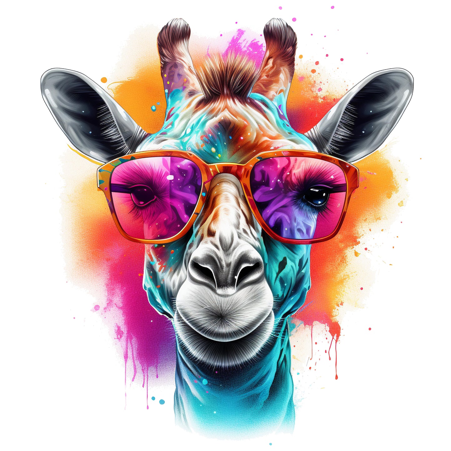 Giraffe mit Sonnenbrille, cool #7