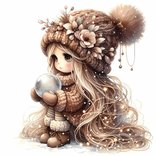 Winter Gnom, Winterwonderland, braun #4