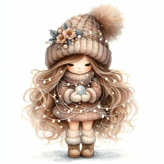 Winter Gnom, Winterwonderland, braun #8