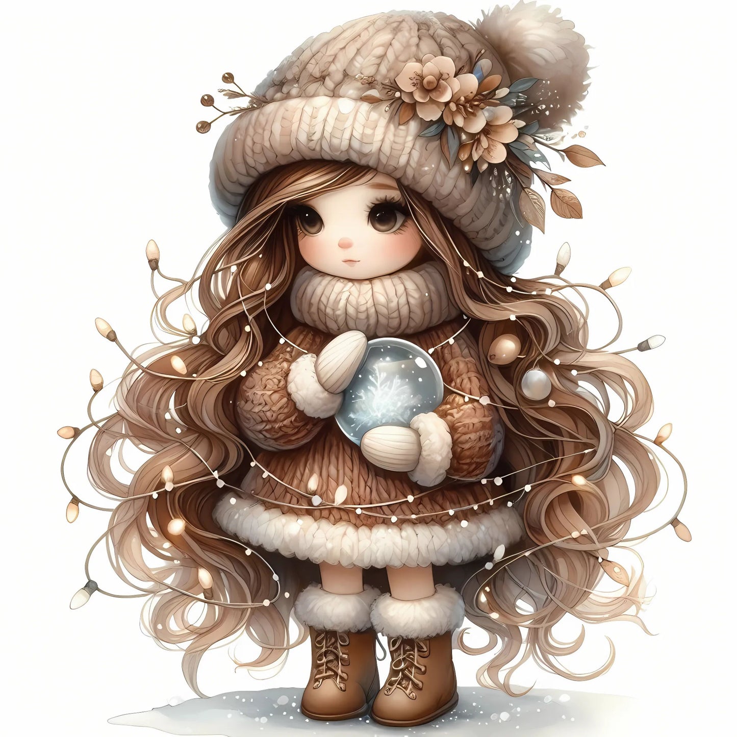 Winter Gnom, Winterwonderland, braun #9