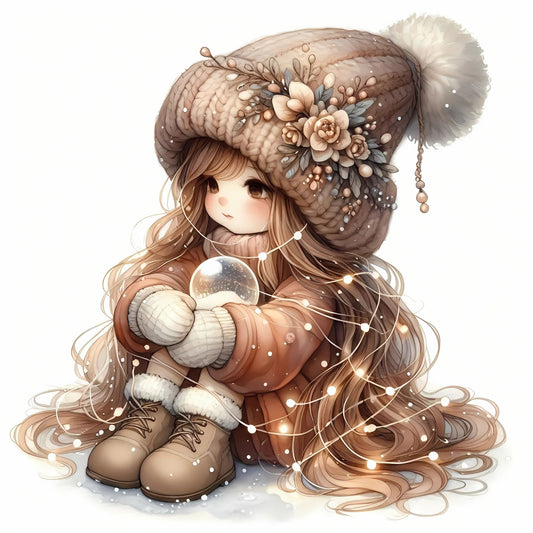 Winter Gnom, Winterwonderland, braun #10