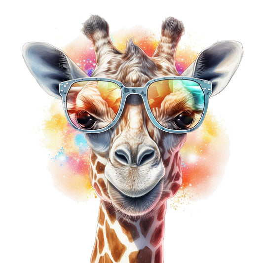 Giraffe mit Sonnenbrille, cool #1