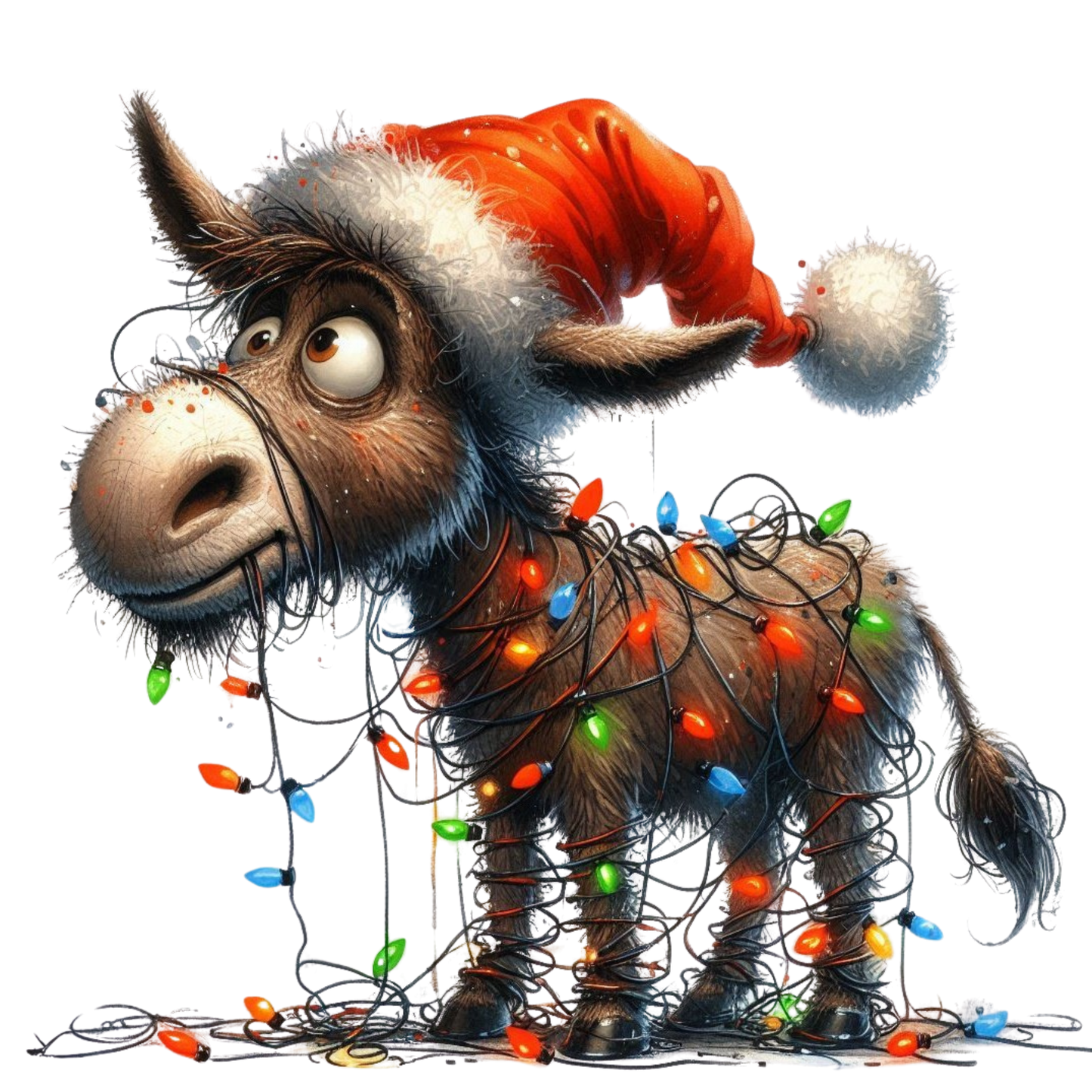 lustige Weihnachtstiere, Weihnachten, Lichterkette, Tiere, funny #7