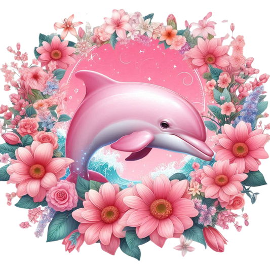 Delphin mit Blumen #12