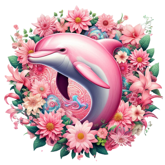 Delphin mit Blumen #13