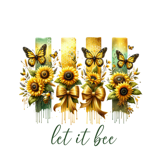 Bügelbild, Streifen, Schmetterlinge, Blumen, bunt, gelb, Sonnenblumen