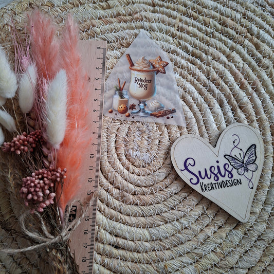 Bügelbild, Cocktailglas, Winter, Eierlikör