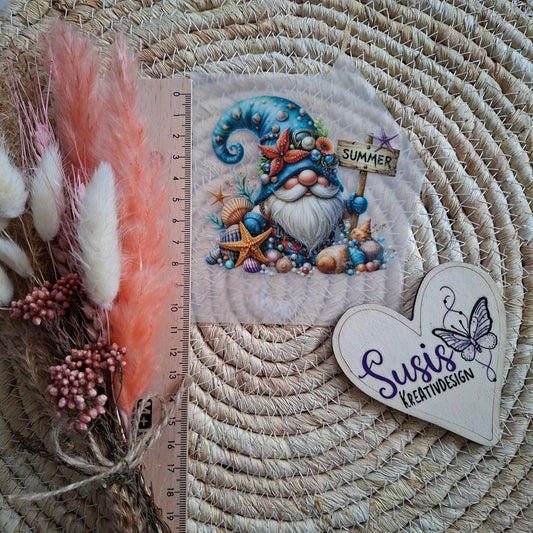 Bügelbild, Sommerzwerg, Gnom, Sommer