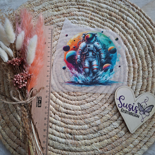 Bügelbild, Astronaut, Planeten