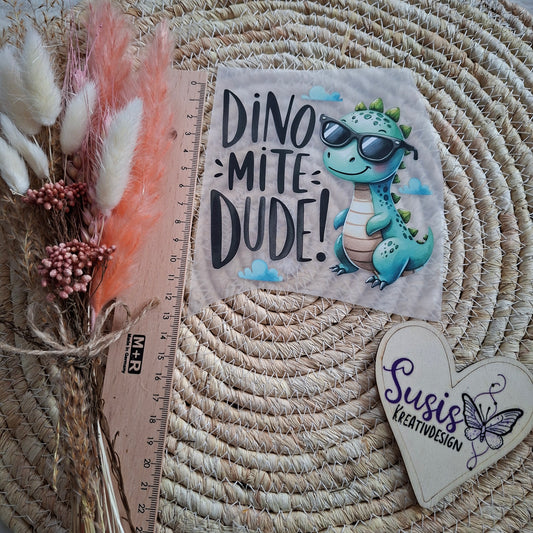 Bügelbild, Dino Mite Dude