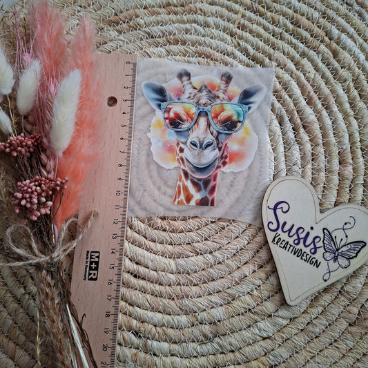 Bügelbild, Giraffe, cool