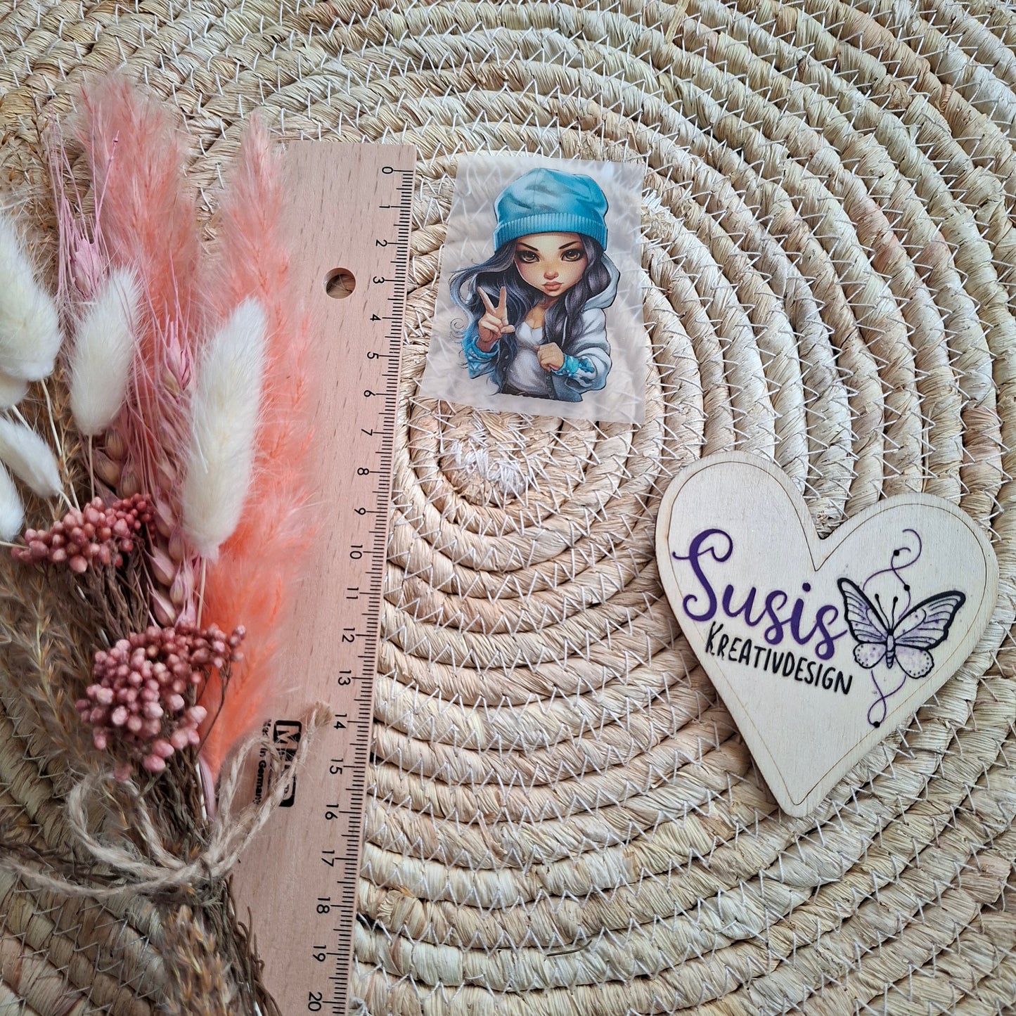 Bügelbild, Mädchen, Girl, cool