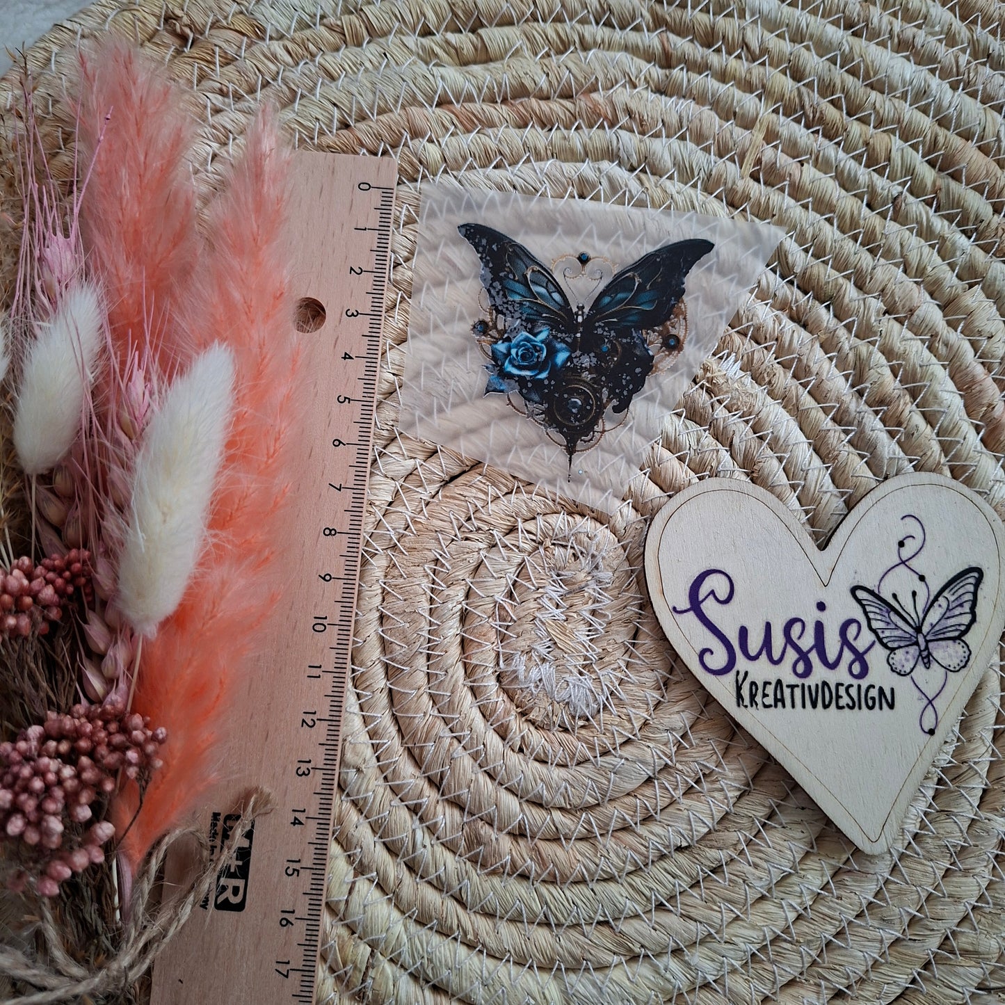 Bügelbild, Schmetterling Steampunk