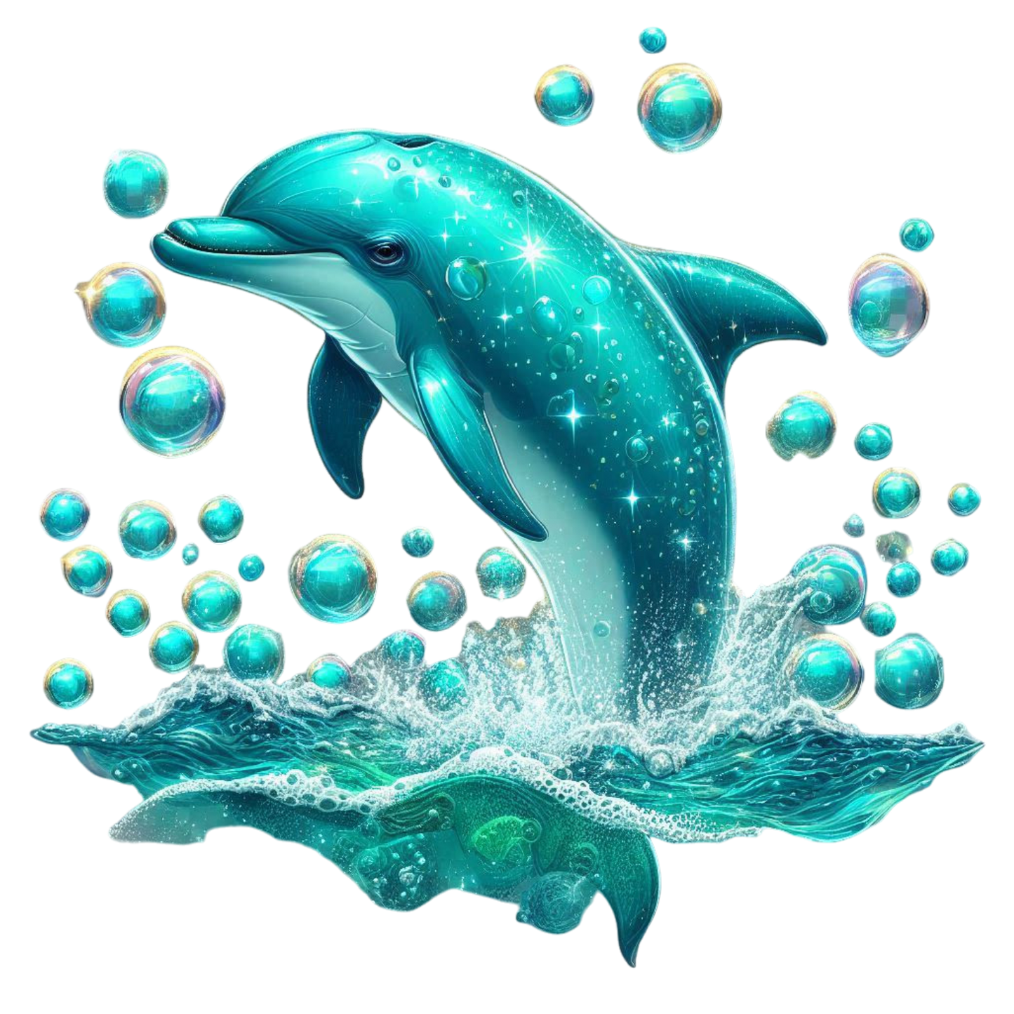 Delphin mit Blumen #3