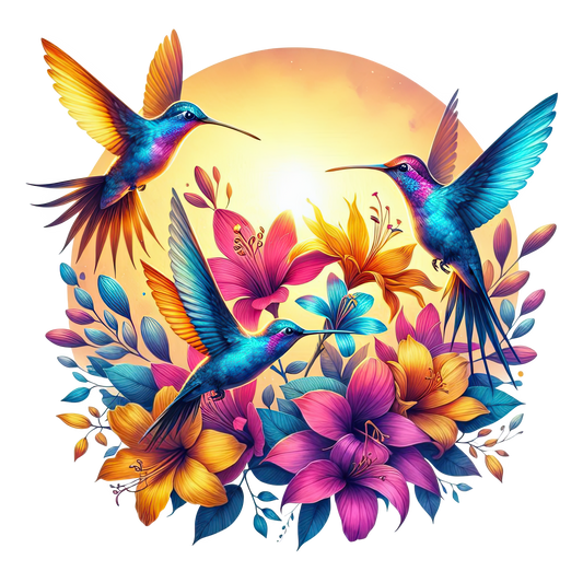 Kolibri mit Hibiskusblüte #19