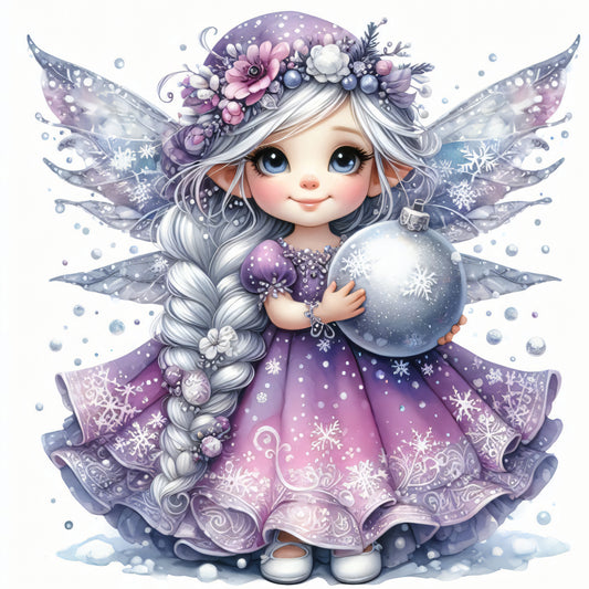 Winter Fee, Schnee, lila #5