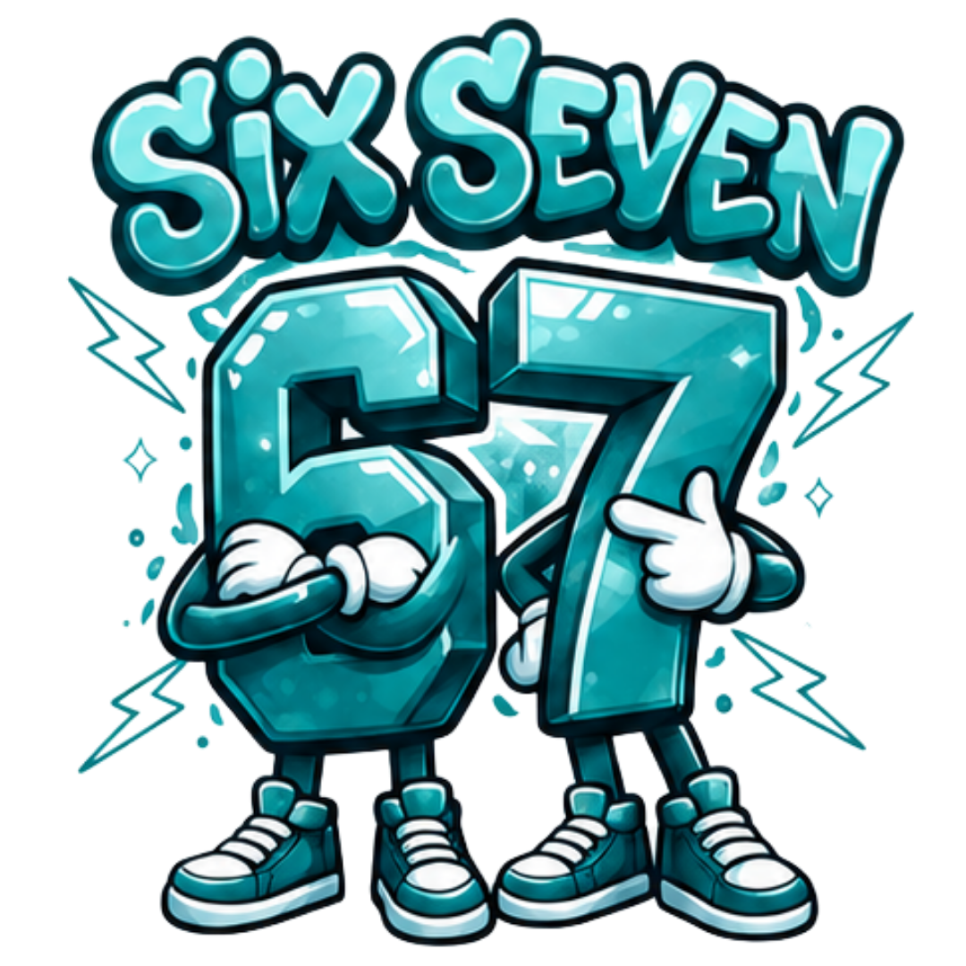 Bügelbild SixSeven, 67, bunt, farbig, cool #1