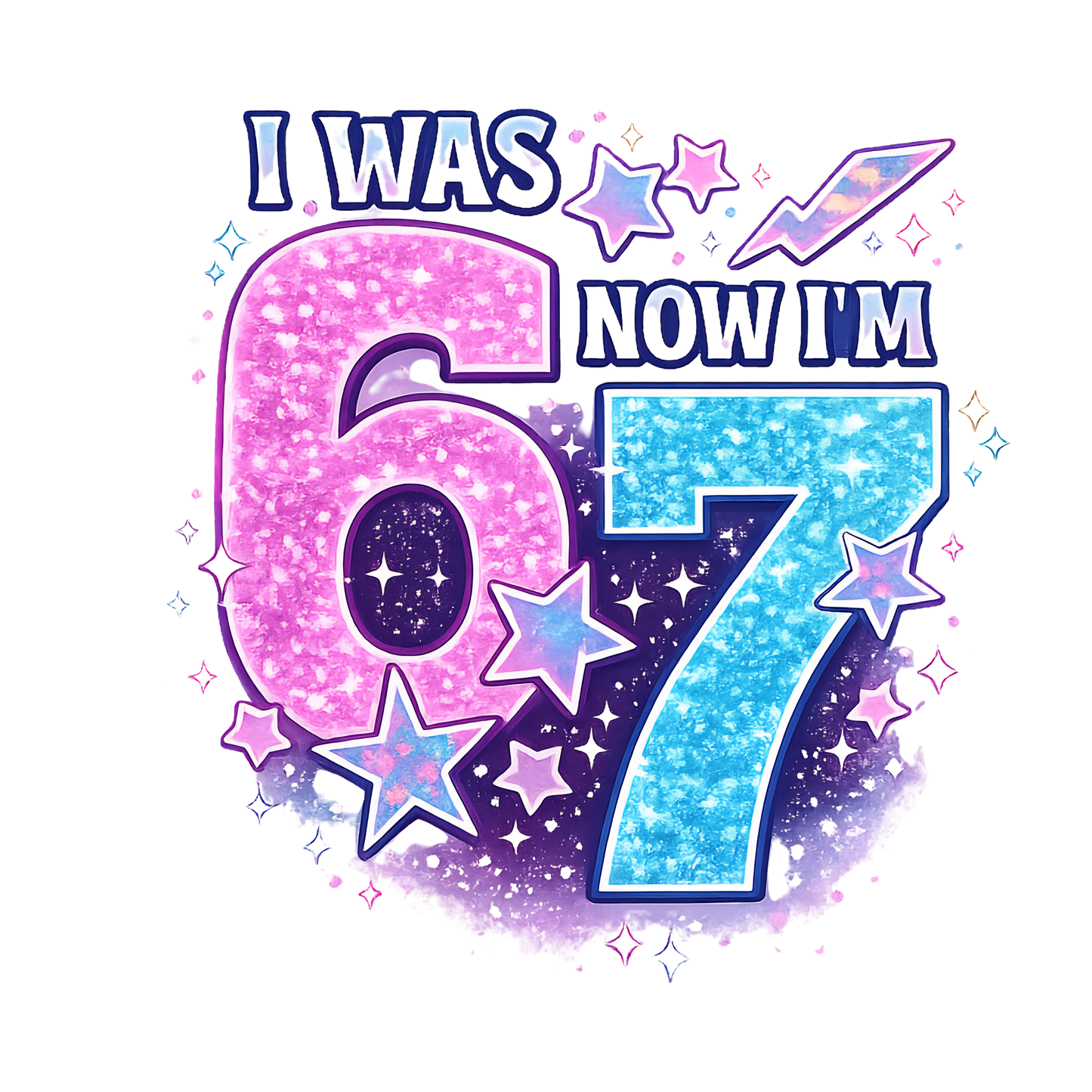 Bügelbild SixSeven, 67, bunt, farbig, cool #16