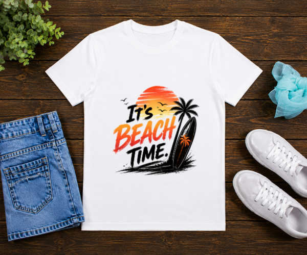 Beachtime, Surfbrett, Wellen, It´s Beachtime, orange-schwarz, Sommer