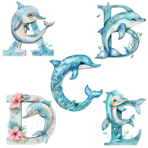 Buchstaben Delphin