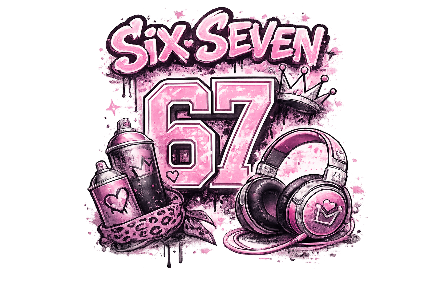 Bügelbild SixSeven, 67, bunt, farbig, cool #4