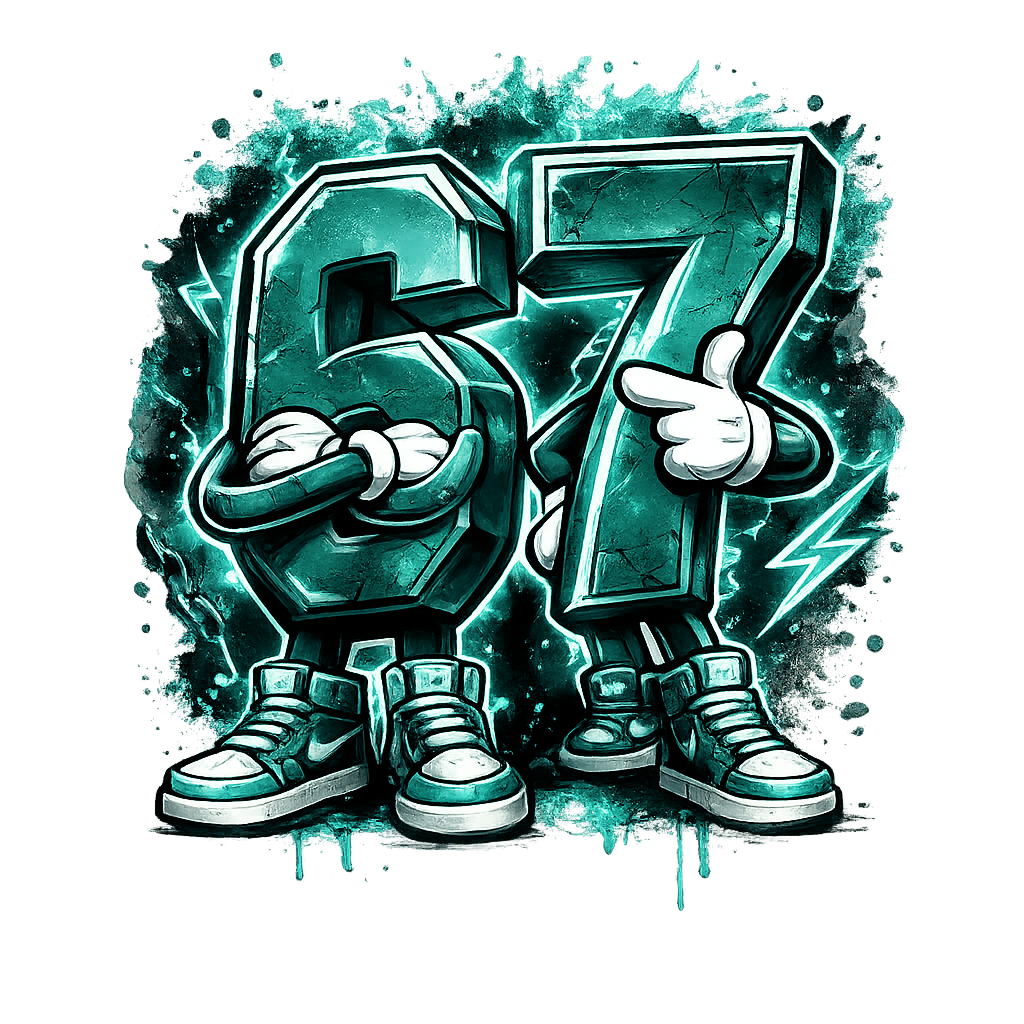Bügelbild SixSeven, 67, bunt, farbig, cool #7