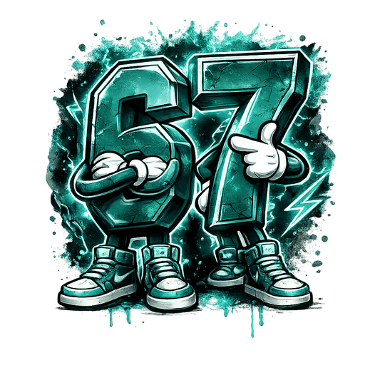 Bügelbild SixSeven, 67, bunt, farbig, cool #7