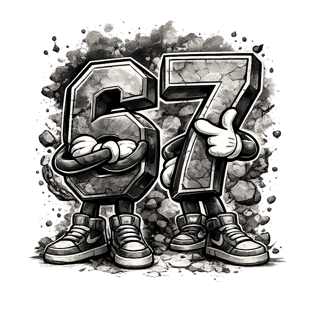 Bügelbild SixSeven, 67, bunt, farbig, cool #8