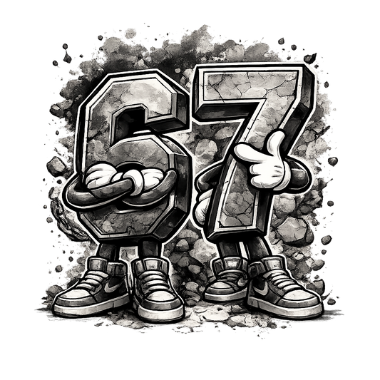 Bügelbild SixSeven, 67, bunt, farbig, cool #8