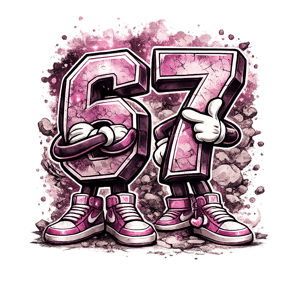 Bügelbild SixSeven, 67, bunt, farbig, cool #11