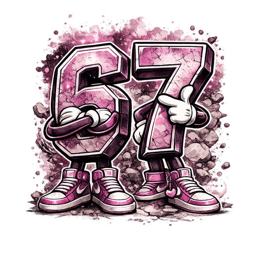 Bügelbild SixSeven, 67, bunt, farbig, cool #11