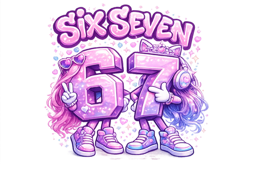 Bügelbild SixSeven, 67, bunt, farbig, cool #12