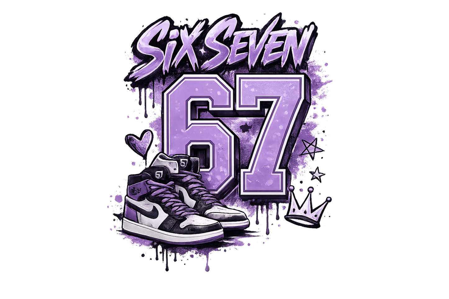 Bügelbild SixSeven, 67, bunt, farbig, cool #10