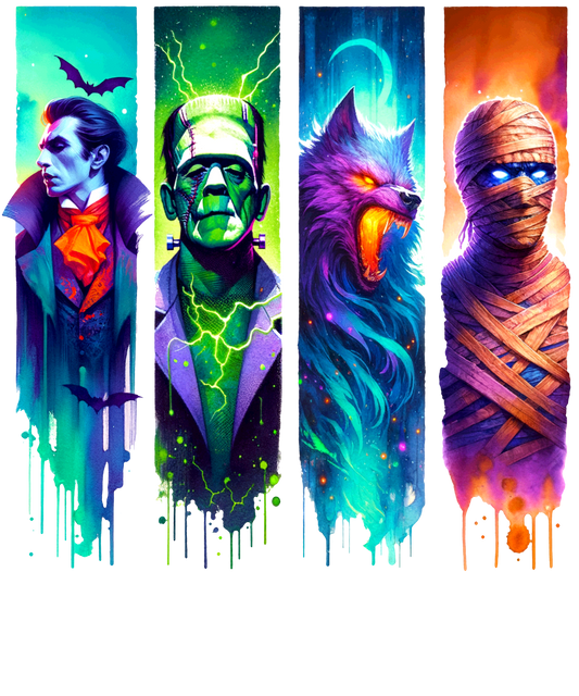 Bügelbild, Streifen, Monster, bunt, Stripes