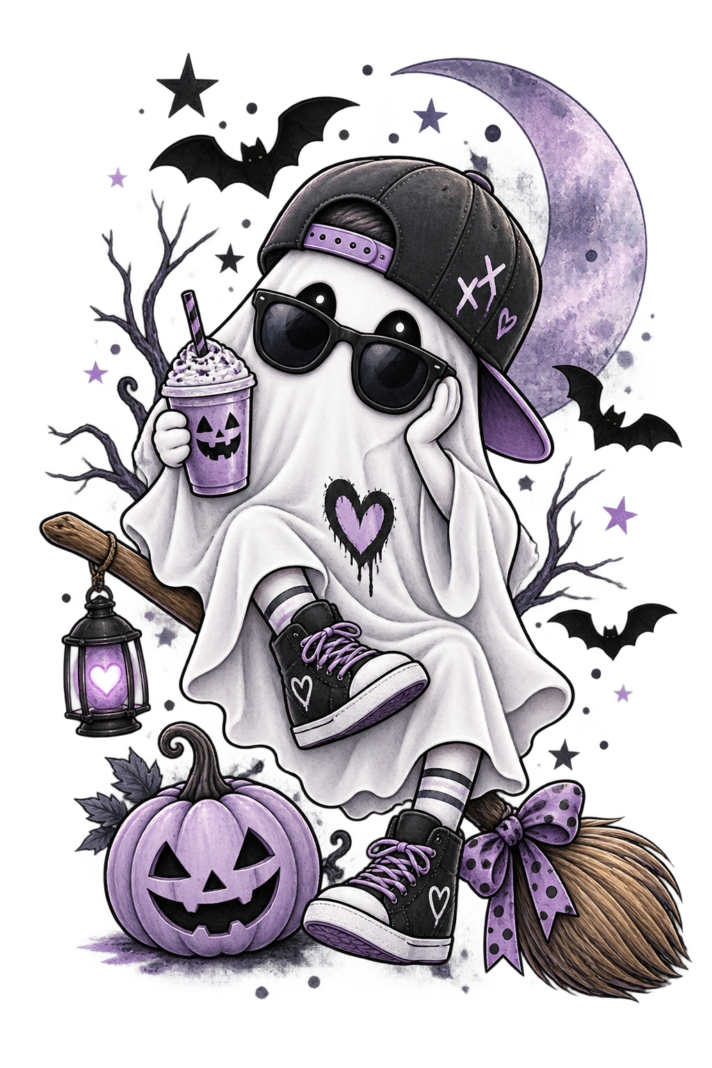 Bügelbild Halloween Geist #2