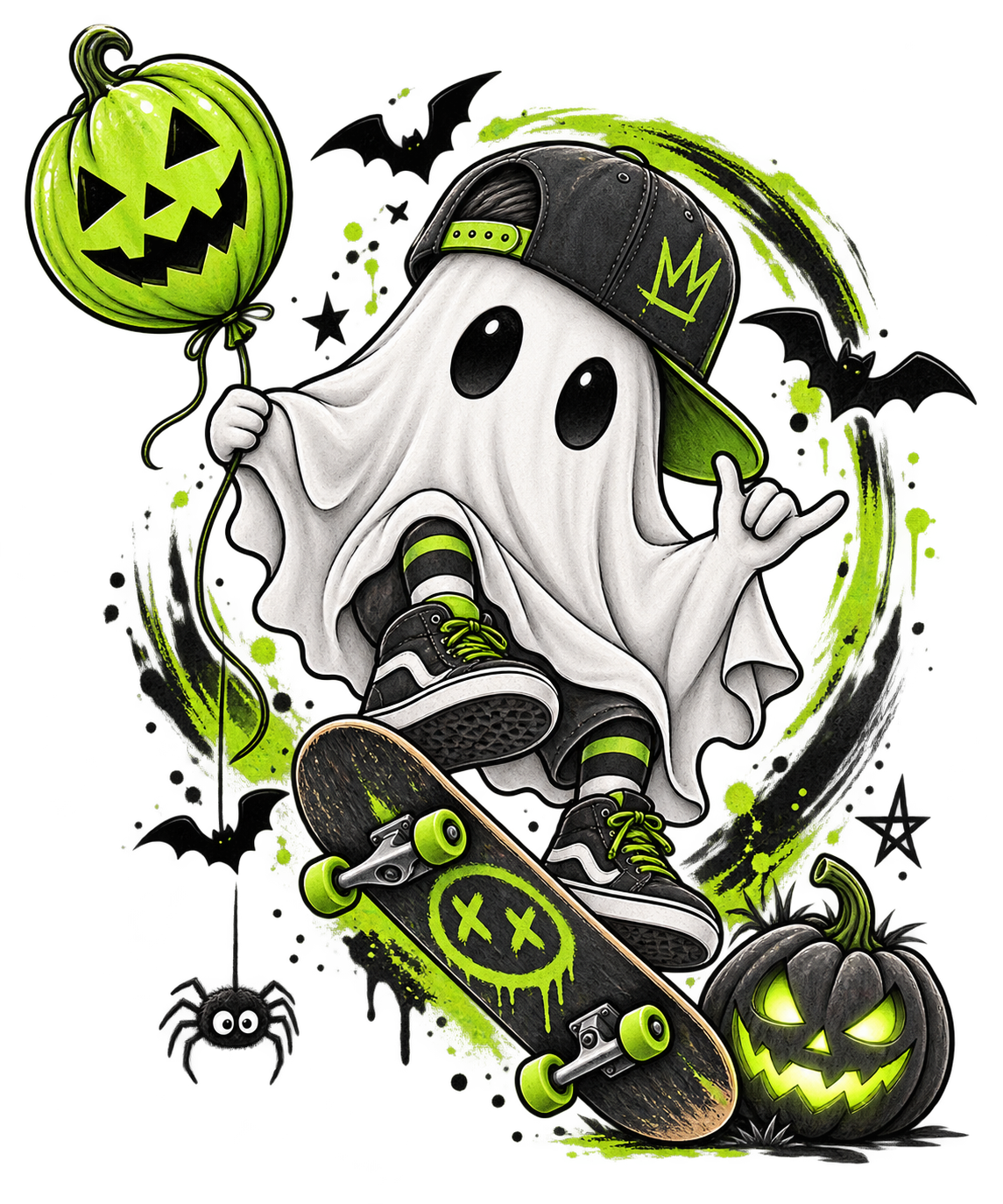 Bügelbild Halloween Geist #4