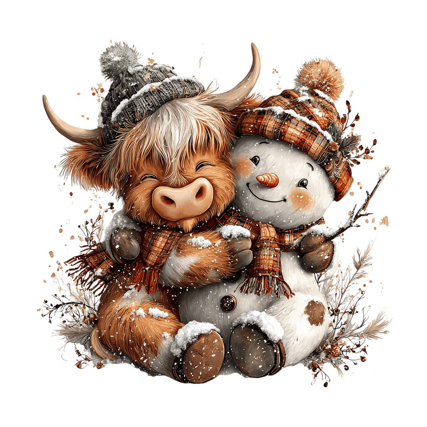 Highland Kuh, Winter Weihnachten #1