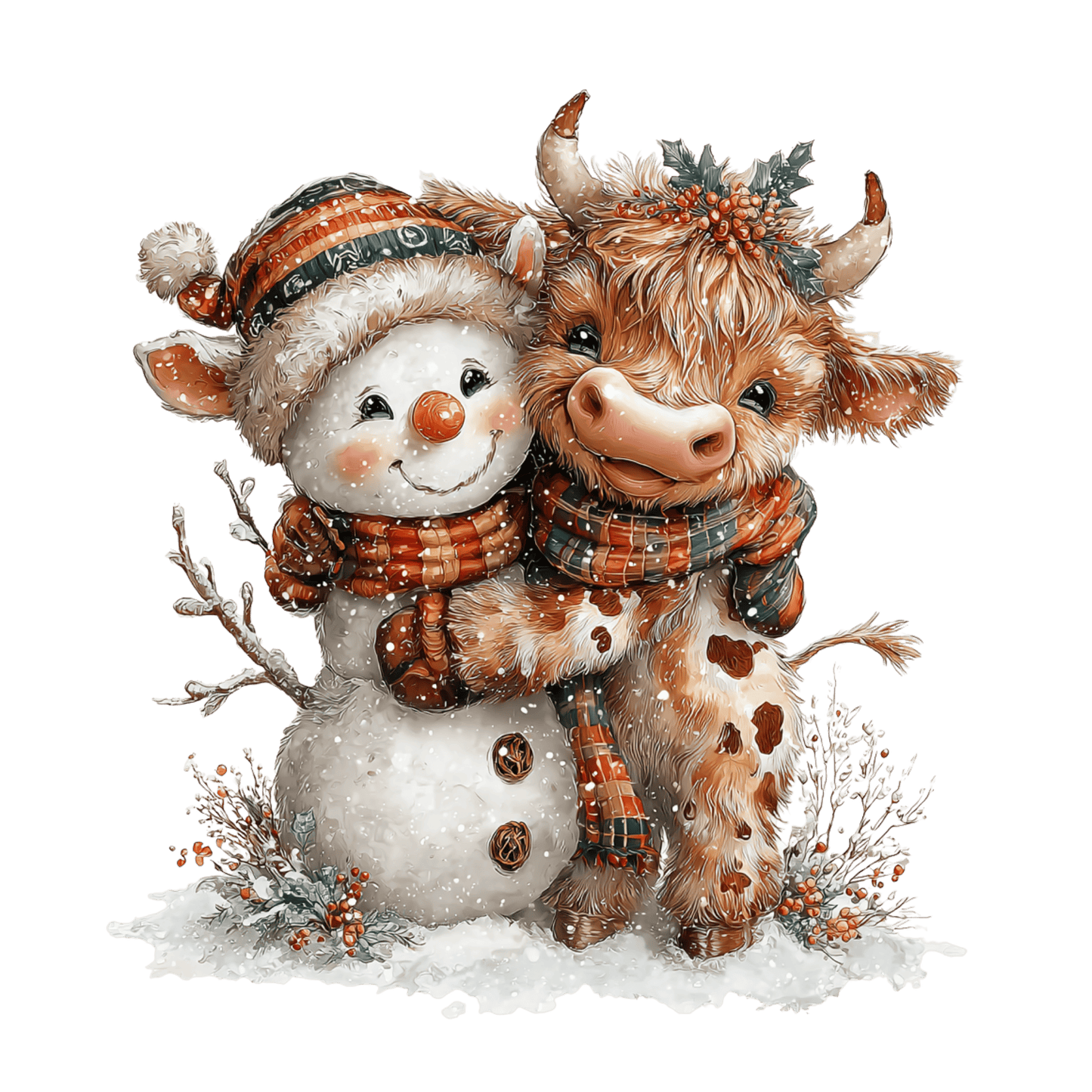 Highland Kuh, Winter Weihnachten #13